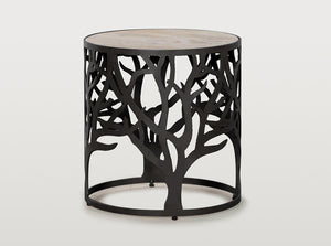 Tree of Life Side Table (white top)